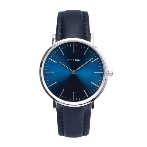 Reloj Elegance Manhattan Blue Leather 40mm