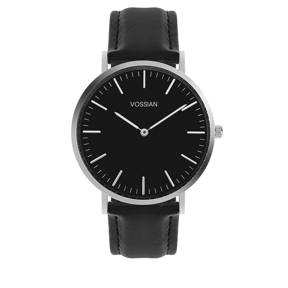 Reloj Elegance Black Leather 40mm